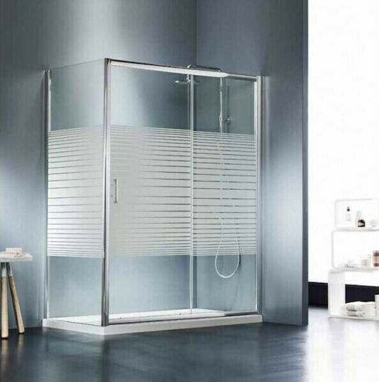 Starlet Side Panel Fixed Side for Shower 67-69x180cm Stripes