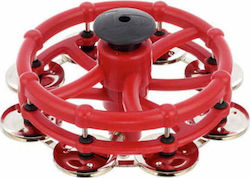 Latin Percussion Click Roșu Plastic Tamburină Hi-Hat cu o singură serie de zilii