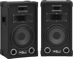 vidaXL Hifi2 70101 Passive Pair PA Speakers 800W with Woofer 8" 24.5x28.5x47cm.