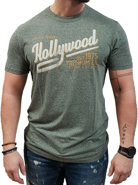 Jack & Jones T-shirt Bărbătesc cu Mânecă Scurtă Verde