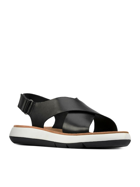 Jemsa Cross Sandale Casual Damă din Piele Anatomici Negru