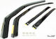 Heko Set of Windbreakers Front and Rear Car Dark Fime for Toyota Lexus 4pcs