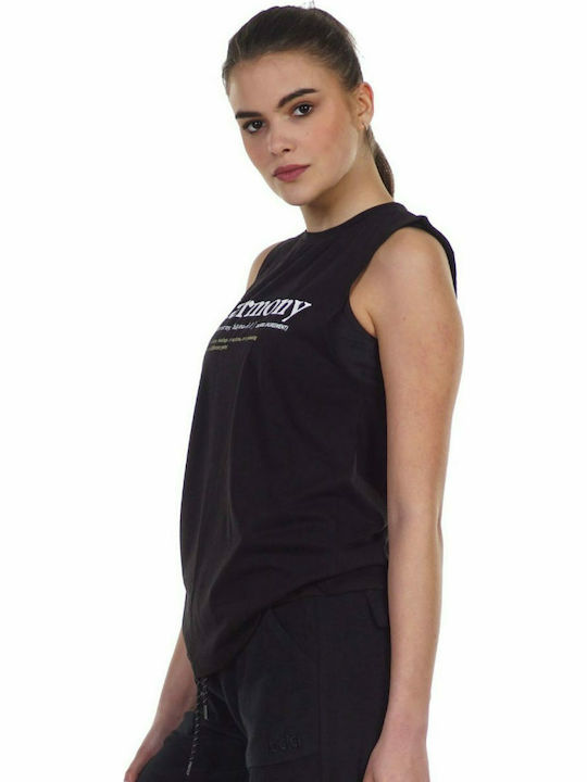 Body Action Women's Athletic Blouse Sleeveless Black