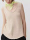 American Vintage SON29 Women's Summer Blouse Cotton Sleeveless Beige SON29GG