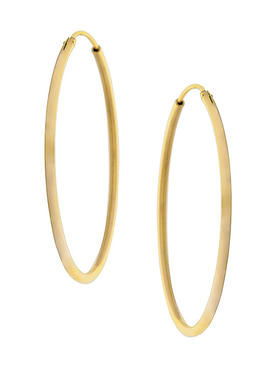 Prince Silvero Earrings Hoops made of Silver Go...