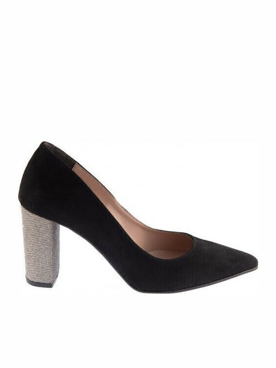 Ellen Pumps mit Chunky hohem Absatz Schwarz