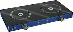 Jata V142 Ceramic Countertop Double Burner Blue