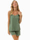 Minerva Women's Summer Babydoll Khaki