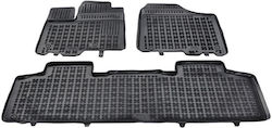 Rezaw Plast Σετ Μπροστινά και Πίσω 3τμχ για Toyota Sienna 2010+ Μαύρα