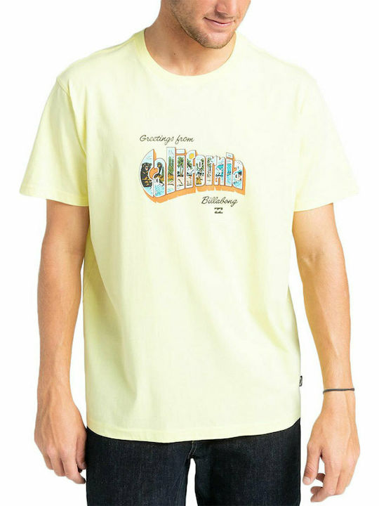 Billabong Men's Short Sleeve T-shirt Yellow