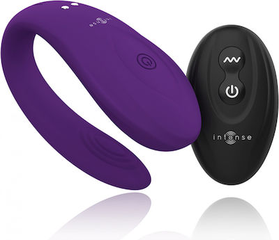 Intense Bruno Double Pleasure Vibrator pentru cupluri cu Telecomandă 11cm D-227613 Violet