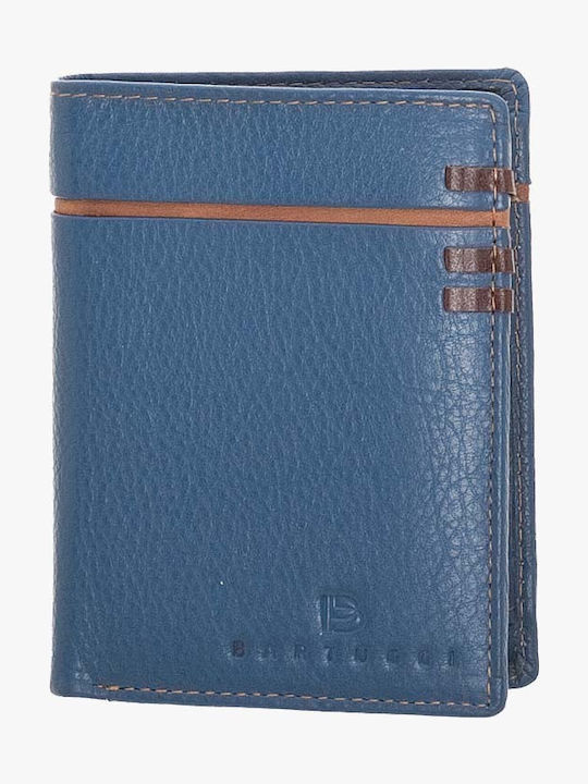 Leather Men's Wallet Classic Blue