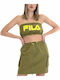 Fiamma Γυναικείο Αθλητικό Crop Top Πράσινο