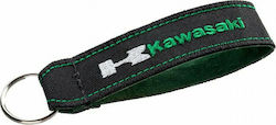 Kawasaki Fabric Black Keychain