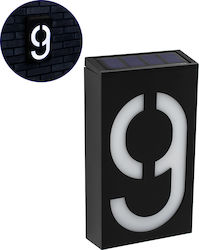 GloboStar Montat pe perete Lampă Solară Numărul 9 Numărul casei 1W 100lm GloboStar Montat pe perete Lampă Solară Numărul 9 Numărul casei 1W 100lm