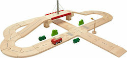 Plan Toys Οδικό Σετ με Αξεσουάρ Track 6208