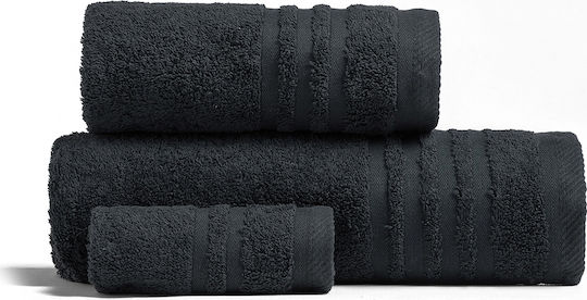 Melinen Set Prosoape de Baie 3 buc Premio Negru Greutate 600gr/m²
