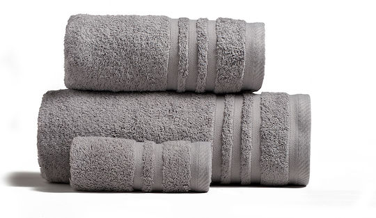 Melinen Set Prosoape de Baie 3 buc Premio Gri deschis Greutate 600gr/m²