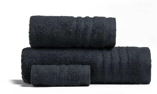 Melinen Πετσέτα Σώματος Premio 80x150εκ. Black Black Βάρους 600gr/m²