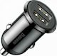 Baseus Car Charger Black Grain Pro Total Intensity 4.8A with Ports: 2xUSB