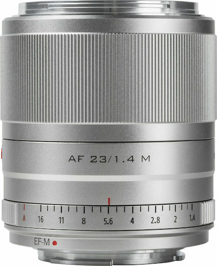 Viltrox Crop Obiectiv Foto AF 23mm f/1.4 M Unghi larg pentru Montura Canon EF-M Silver