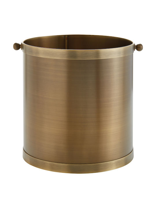 Zogometal Κ11 Μεταλλικό Καλάθι Αποθήκευσης Ξύλων 34x34x35cm Μπρούτζινο