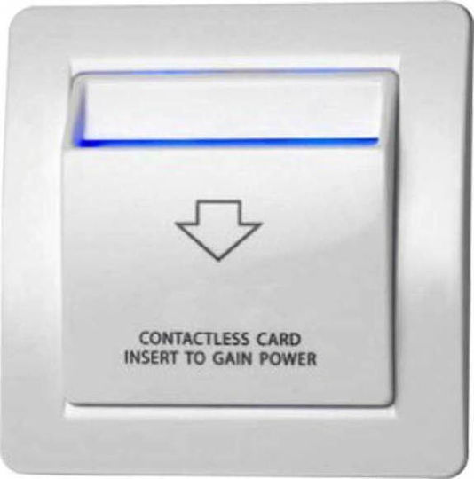 Artion Systems Recessed Wall Card Switch Commands with Frame White