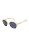 L.G.R. Zanzibar Unisex Sunglasses with Beige Frame and Blue Lens