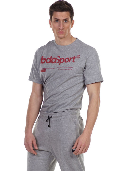 Body Action Ανδρικό T-shirt Γκρι Με Στάμπα