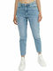 Only High Waist Women's Jean Trousers in Mom Fit Blue Denim