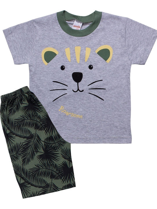 Minerva Kids' Pajamas Summer Gray Into The Wild