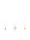 Pierre Cardin Gold Plated Steel Set Necklace & Earrings with Stones