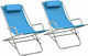 vidaXL Small Chair Beach Turquoise Set of 2pcs