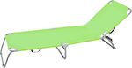 Campus Foldable Metallic Beach Sunbed Green 190x58x27cm