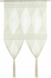 vidaXL Macrame 140x240cm Perdea ușă Bej 140x240...