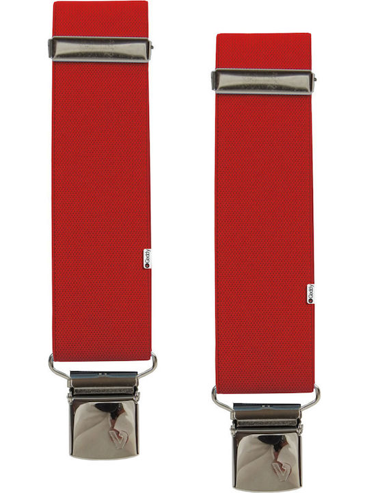 Victoria Suspenders Monochrome Red