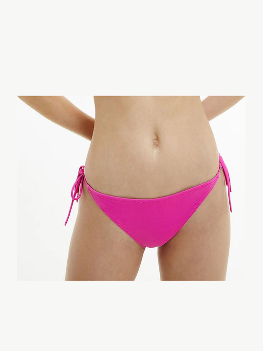 Bikini Slip Cu Dantelă Fuchsia