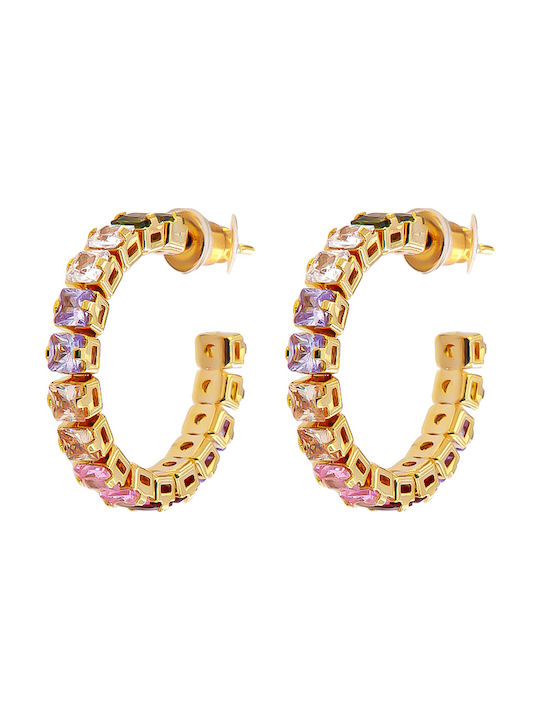 Hoop earrings - ATCALI ROSE GOLD GOLD