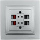 Mono Electric Despina Front Audio & Video Speakers Socket Silver 505-002105142