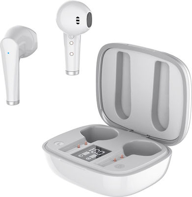 Celly Fuz1 Earbud Bluetooth Handsfree Earphones with Charging Case Whitά