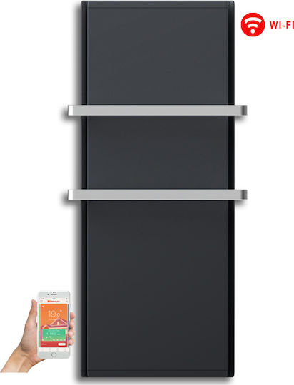Radialight Icon 2B WiFi Electric Towel Rail with Glass Front 750W 95x45cm Gray