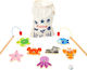 Small Foot Wooden Fishing Game Magnetic Fishing In Pouch Various Designs 1pc