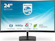 Philips E-Line 241E1SC VA Curved Monitor 23.6" FHD 1920x1080 with Response Time 4ms GTG