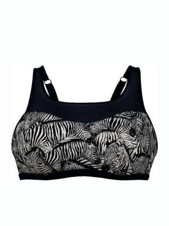 Bikini top with C cup Anita M1 6553-1 Toliara Top black and white