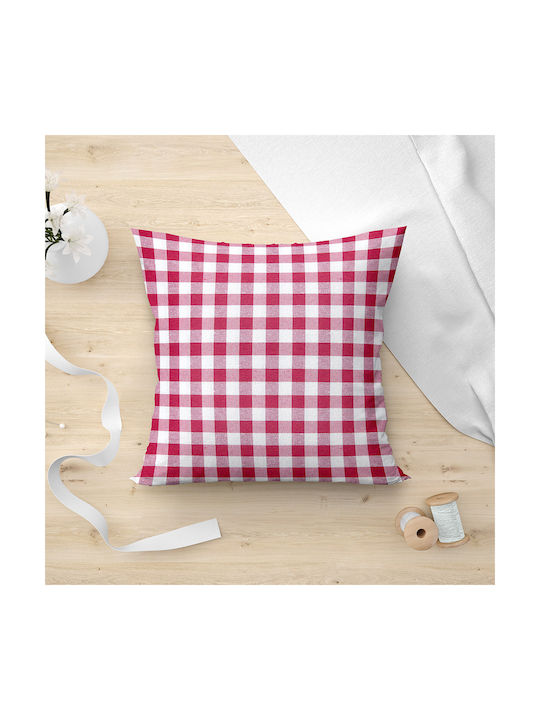 Lino Home Decorative Pillow Case Menorca from 100% Cotton 301 Pink 45x45cm.