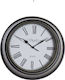 BLACK PVC GLASS CLOCK 25x7.5x25