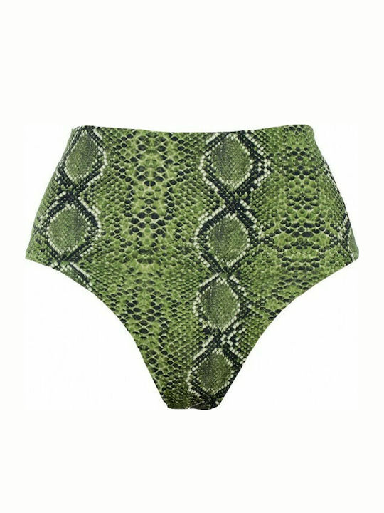 Rock Club BP-3102 Bikini Slip Ψηλόμεσο Animal Print