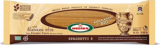 Ιlios Ιlios Spaghetti Nr. 6 Από Δίκοκκο Σιτάρι Ολικής Άλεσης Βιολογικά 400gr
