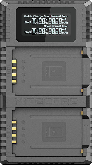 NiteCore Dublu Încărcător de baterii FX2 Compatibil cu Fujifilm
