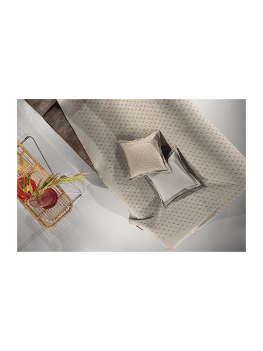 Guy Laroche Diamond Sofa Throw 2 Seater Chenille 180x250cm Coral Grey